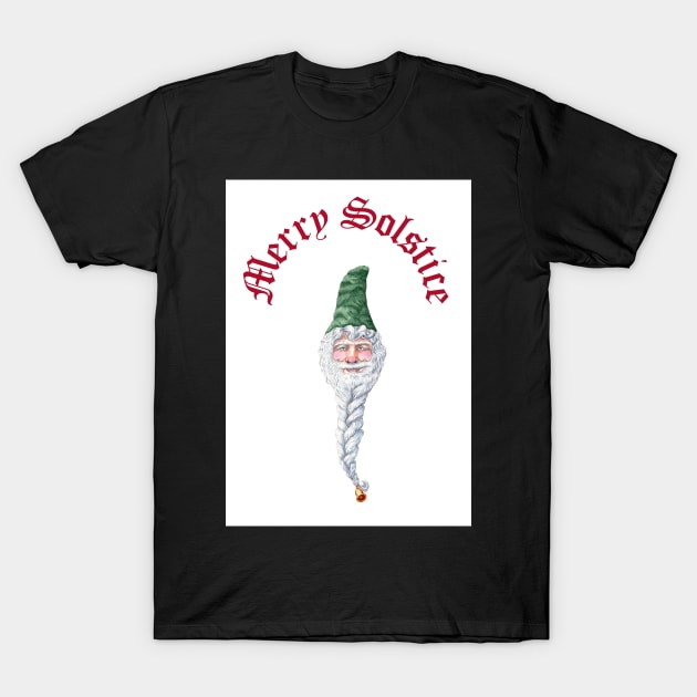 Christmas Elf + Merry Solstice T-Shirt by LucyDreams